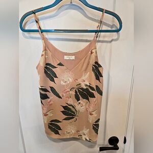 Everly Aritzia blouse -- pink floral print, worn once